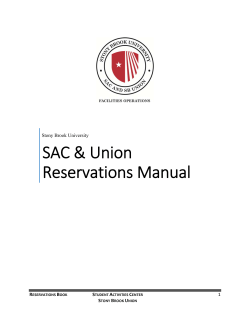 SAC &amp; Union Reservations Manual  R