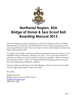 Northeast Region, BSA Bridge of Honor &amp; Sea Scout Ball