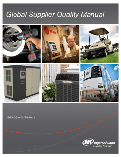 Global Supplier Quality Manual GPO-Q-SW-001Revison 1