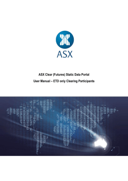 ASX Clear (Futures) Static Data Portal