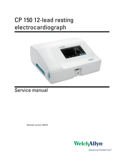 CP 150 12-lead resting electrocardiograph Service manual