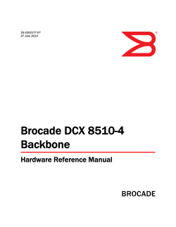 Brocade DCX 8510-4 Backbone Hardware Reference Manual 53-1002177-07