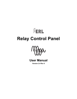 Relay Control Panel User Manual Version 2.4 Rev 0