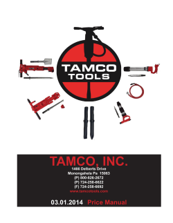 TAMCO, INC.  03.01.2014 Price Manual