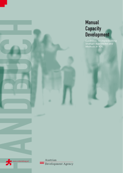 Manual Capacity Development Guidelines for Implementing