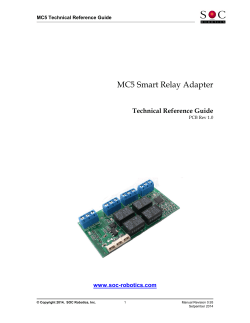 MC5 Smart Relay Adapter  Technical Reference Guide www.soc-robotics.com