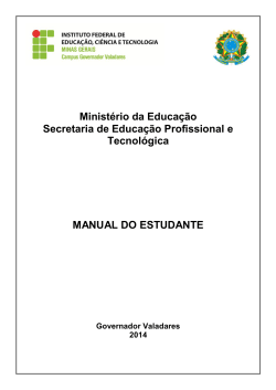 Ministério da Educação Secretaria de Educação Profissional e Tecnológica