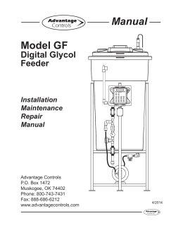 Manual Model GF Digital Glycol Feeder