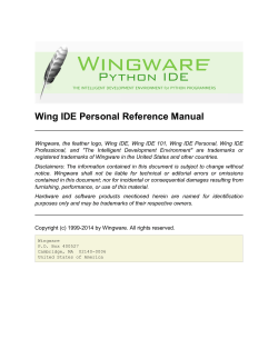 Wing IDE Personal Reference Manual