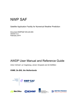 NWP SAF AWDP User Manual and Reference Guide