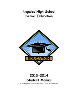 Nogales High School Senior Exhibition  2013-2014
