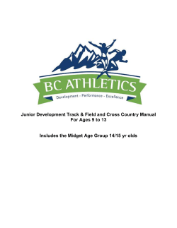 Junior Development Track &amp; Field and Cross Country Manual