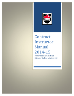 Contract Instructor Manual 2014-15