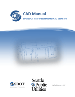 CAD Manual SPU/SDOT Inter-Departmental CAD Standard