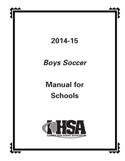 2014-15 Manual for Schools Boys Soccer