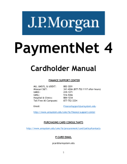 PaymentNet 4 Cardholder Manual