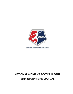 NATIONAL WOMEN’S SOCCER LEAGUE 2014 OPERATIONS MANUAL