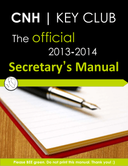 Secretary’s Manual CNH | official The