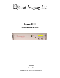 Imager 3001  Hardware User Manual Version 2.6