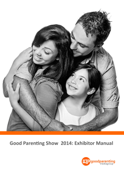 Good Parenting Show  2014: Exhibitor Manual