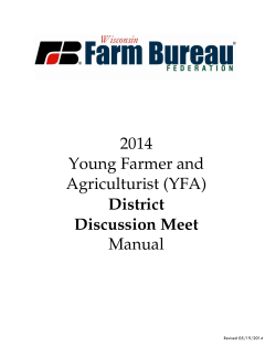 2014 Young Farmer and Agriculturist (YFA)
