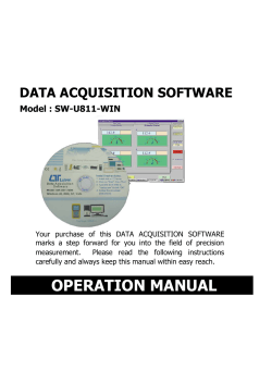 DATA ACQUISITION SOFTWARE Model : SW-U811-WIN