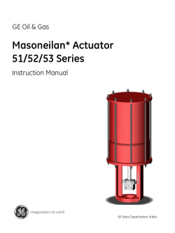 Masoneilan* Actuator 51/52/53 Series GE Oil &amp; Gas Instruction Manual