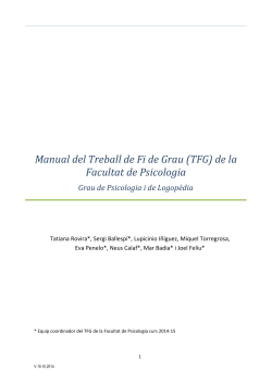 Manual	del	Treball	de	Fi	de	Grau	(TFG)	de	la Facultat	de	Psicologia Grau	de	Psicologia	i	de	Logopèdia