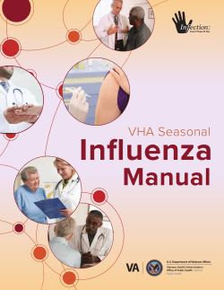Influenza Manual VHA Seasonal U.S. Department of Veterans Affairs