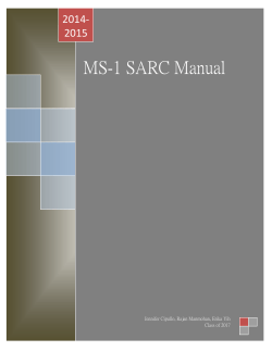 MS-1 SARC Manual 2014- 2015