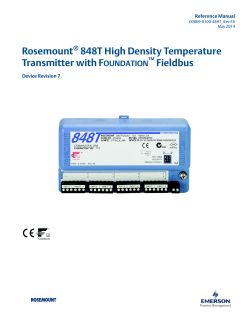 Rosemount 848T High Density Temperature Transmitter with F Fieldbus