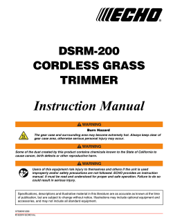 Instruction Manual DSRM-200 CORDLESS GRASS TRIMMER