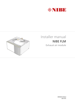 Installer manual NIBE FLM Exhaust air module IHB GB 1414-4