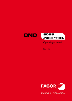 CNC 8055 ·MCO/TCO· Operating manual