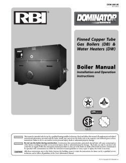 Boiler  Manual Finned Copper Tube Gas Boilers (DB) &amp; Water Heaters (DW)