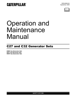 Operation and Maintenance Manual C27 and C32 Generator Sets