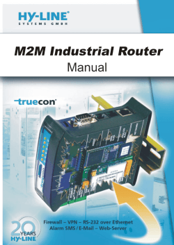 HY-LINE truecon Router  Manual HY-LINE Systems GmbH Seite 1