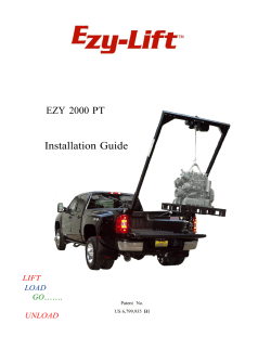 Installation Guide EZY  2000 PT LIFT