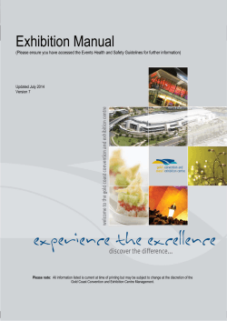 Exhibition Manual  Updated July 2014