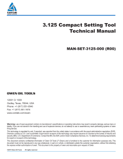 3.125 Compact Setting Tool Technical Manual MAN-SET-3125-000 (R00)
