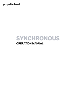 SYNCHRONOUS OPERATION MANUAL