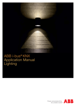ABB i-bus KNX Application Manual Lighting