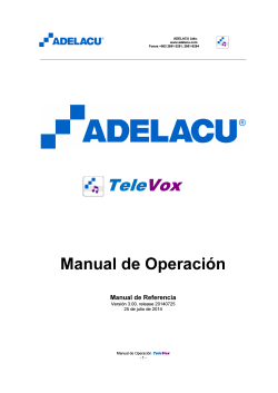 Manual de Operación Tele Vox