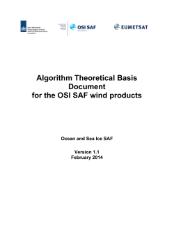 Algorithm Theoretical Basis Document for the OSI SAF wind products