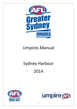 Umpires Manual Sydney Harbour 2014