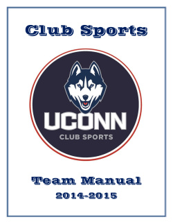 Club Sports Team Manual 2014-2015