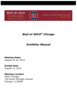 Best of ASCO Chicago Exhibitor Manual