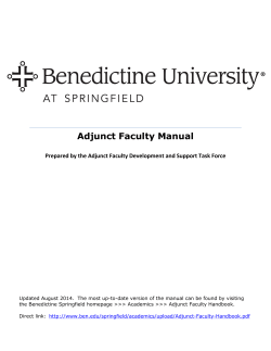 Adjunct Faculty Manual