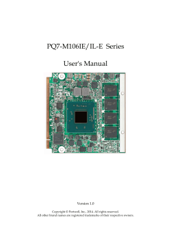 PQ7-M106IE/IL-E  Series User's Manual  Version 1.0