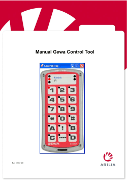 Manual Gewa Control Tool  Rev C SE, GB
